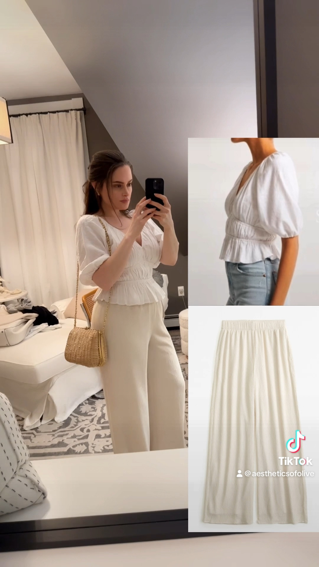 Abercrombie linen-blend babydoll top and crinkle textured pull on pants 

#LTKVideo #LTKmidsize #LTKworkwear