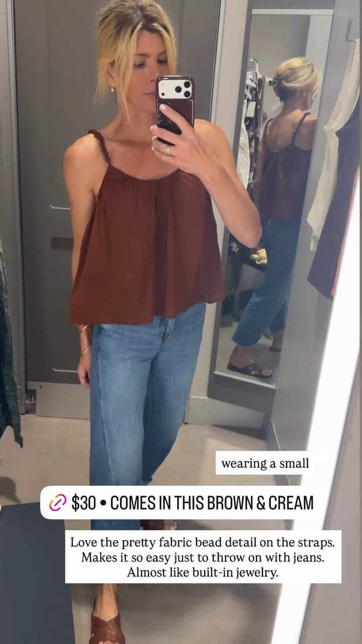 Love the pretty fabric bead detail on the straps of this tank! So easy to throw on with a pair of jeans & $30.

Target finds
Beaded tank
Target fashion
Elevated casual
summer outfit 

 #LTKgrwm #LTKootd #LTKSeasonal
