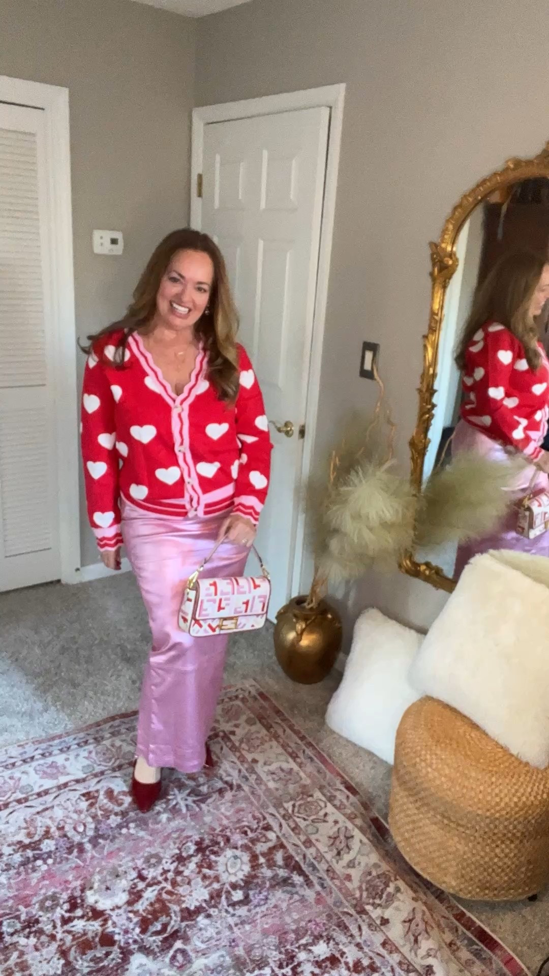 Sweetheart Valentine cardigan has the cutest details!  Styled extra with a metallic skirt. 

#LTKFindsUnder50 #LTKSeasonal #LTKootd