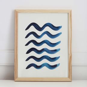 Pauline Stanley Studio Wall Art - Blue Waves | West Elm (US)