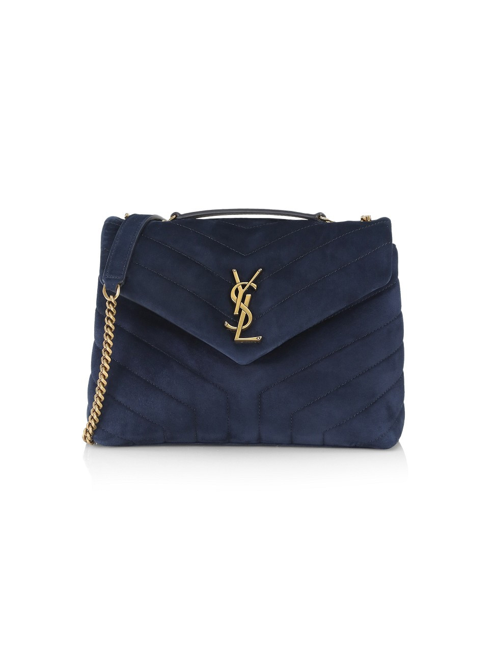Small Loulou Matelassé Suede Shoulder Bag | Saks Fifth Avenue