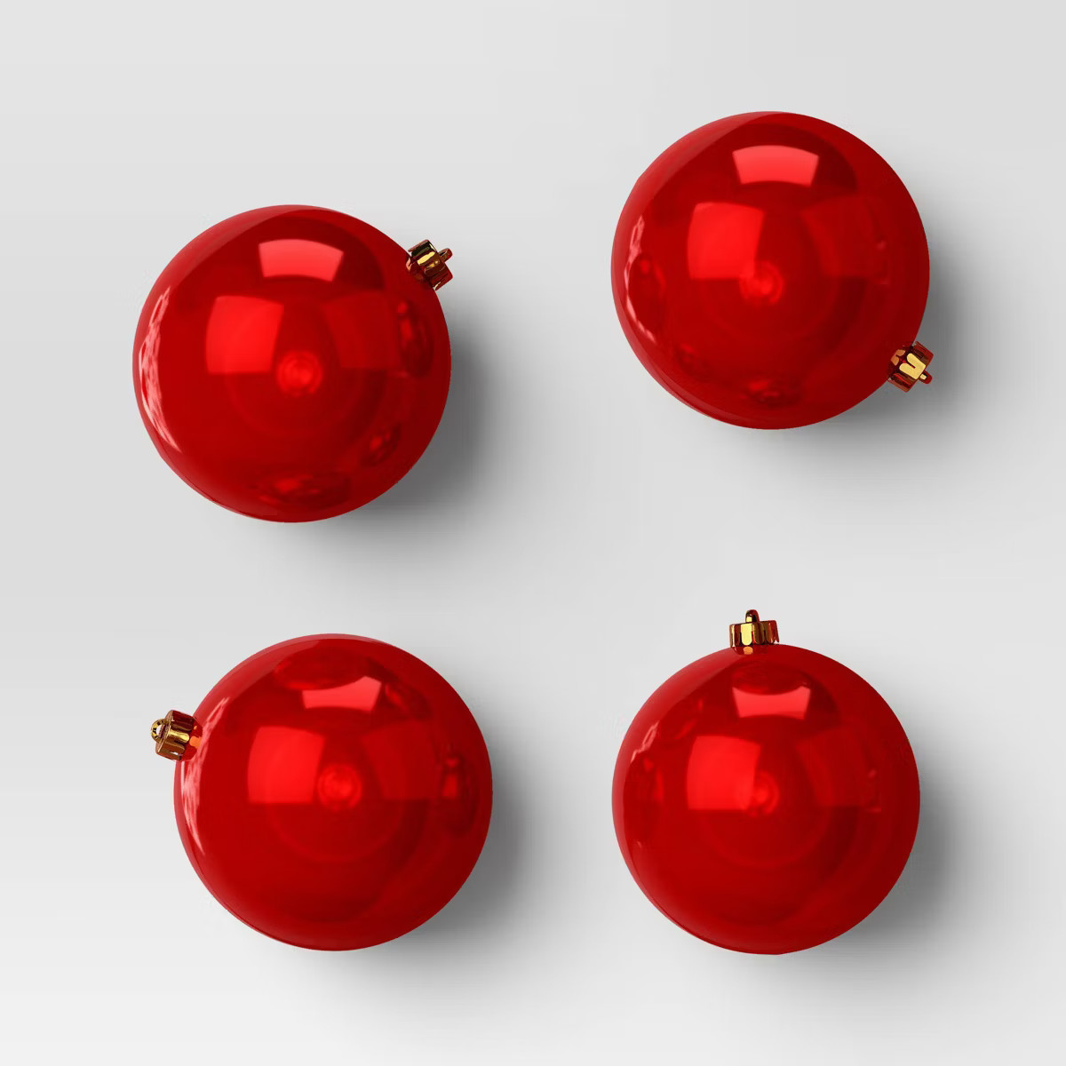 4ct 150mm Christmas Ornament Set Red - Wondershop™ | Target