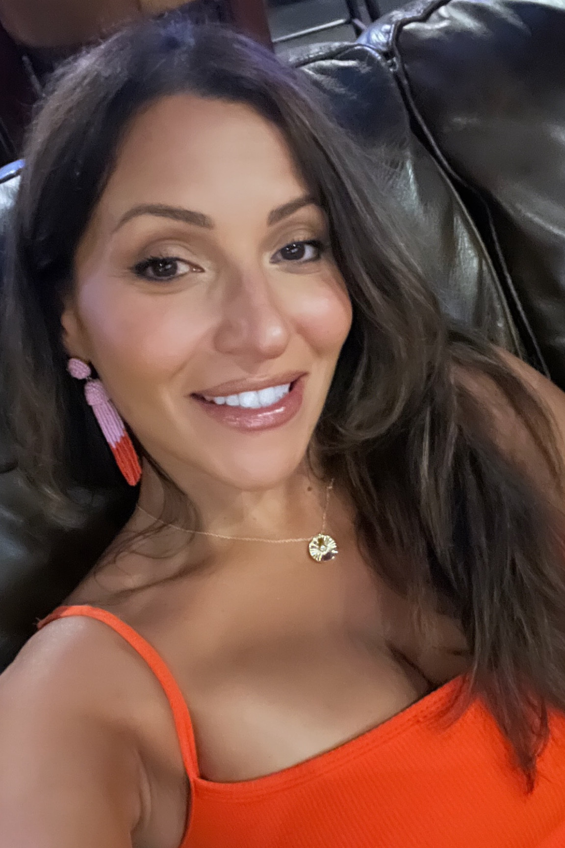 I’m loving these orange and pink earrings. They are so fun and flirty! I could not find a link for this exact pair, but I’ve provided links to some that are similar in color and style.

#LTKItBag #LTKParties #LTKBeauty