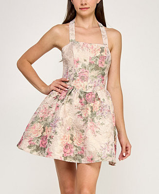 Women's Halter Neck Floral Dress | Macy's