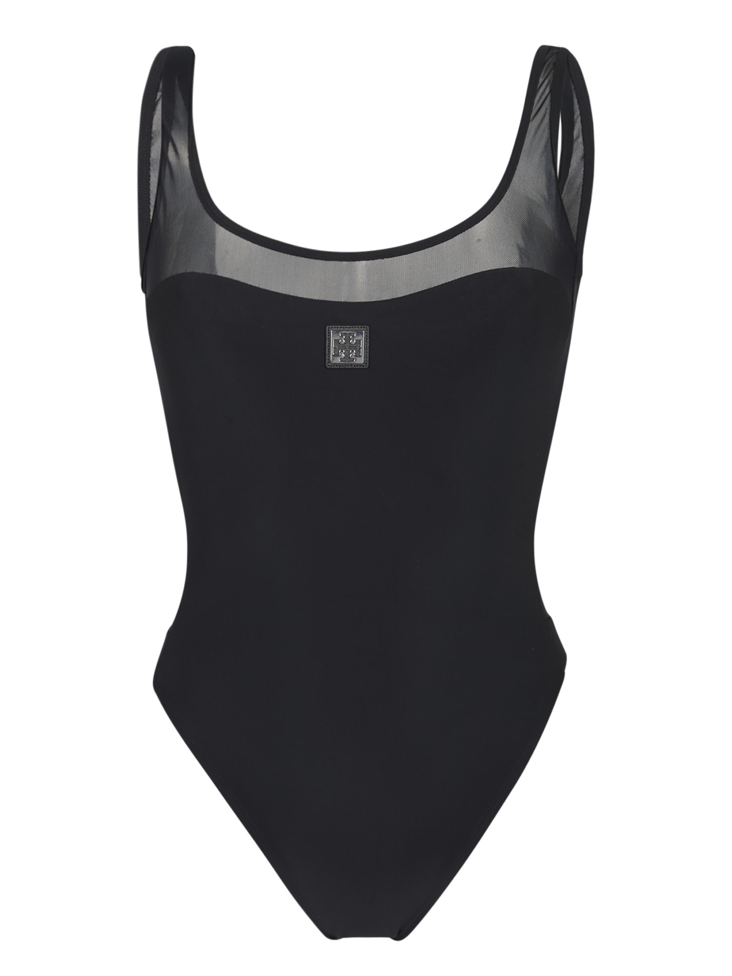 Tory Burch Black Mesh Tank Swimsuit | Italist.com US