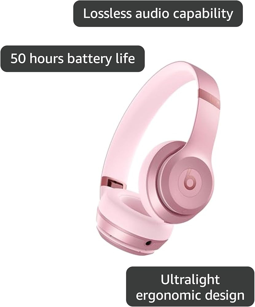 Beats Solo 4 - Wireless On-Ear Bluetooth Headphones, Up to 50-Hour Battery Life, Ultra-Lightweigh... | Amazon (US)