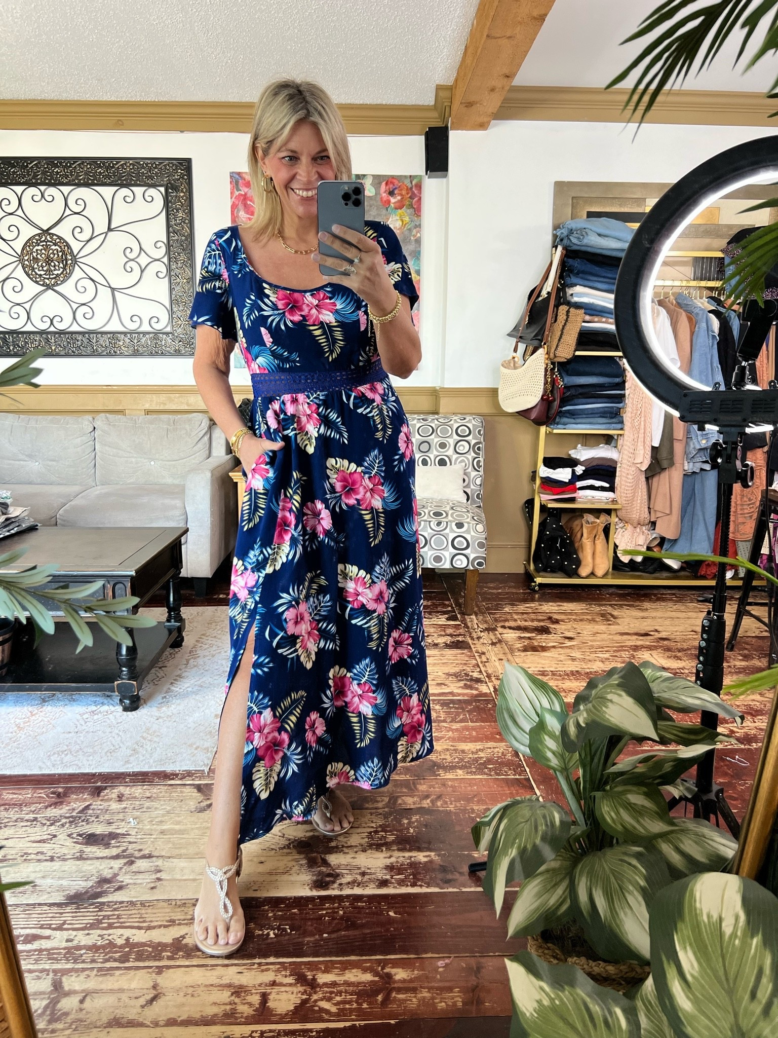 Spring & summer Bloomchic dress with slit and crochet lace detail- size 10

#LTKMidsize #LTKSeasonal #LTKOver40