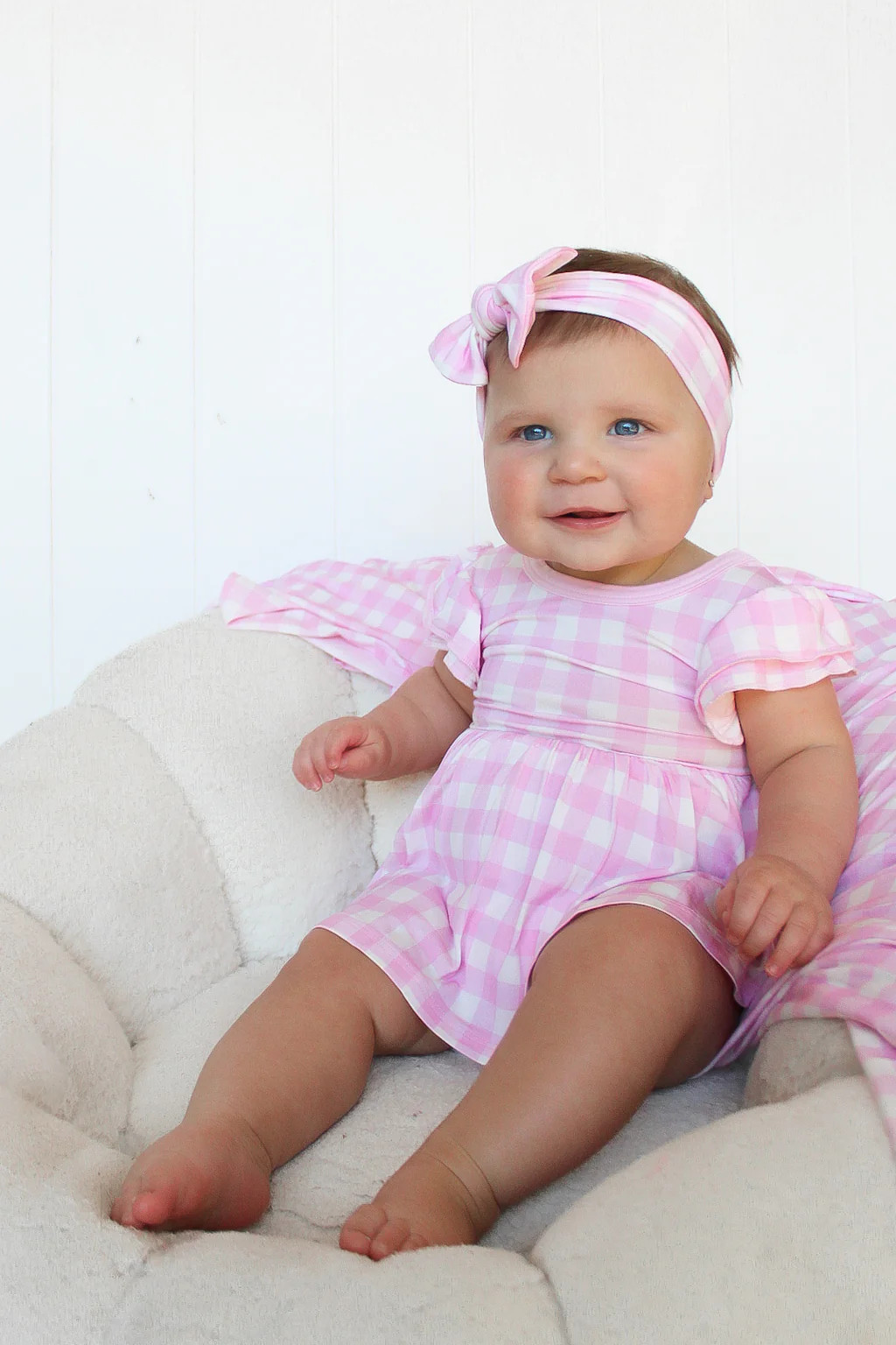 TAFFY PINK GINGHAM DREAM BODYSUIT DRESS | Dream Big Little Co.