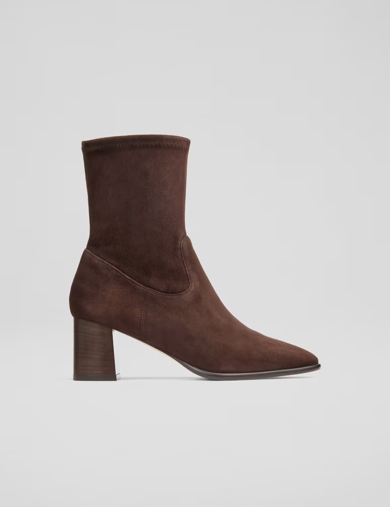 Suede Block Heel Ankle Boots | Marks & Spencer (UK)