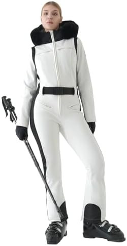 Womens Ski Suit One Piece Snowsuit Slim Insulated Jumpsuit Warm Waterproof Outdoor Sports Outerwe... | Amazon (US)