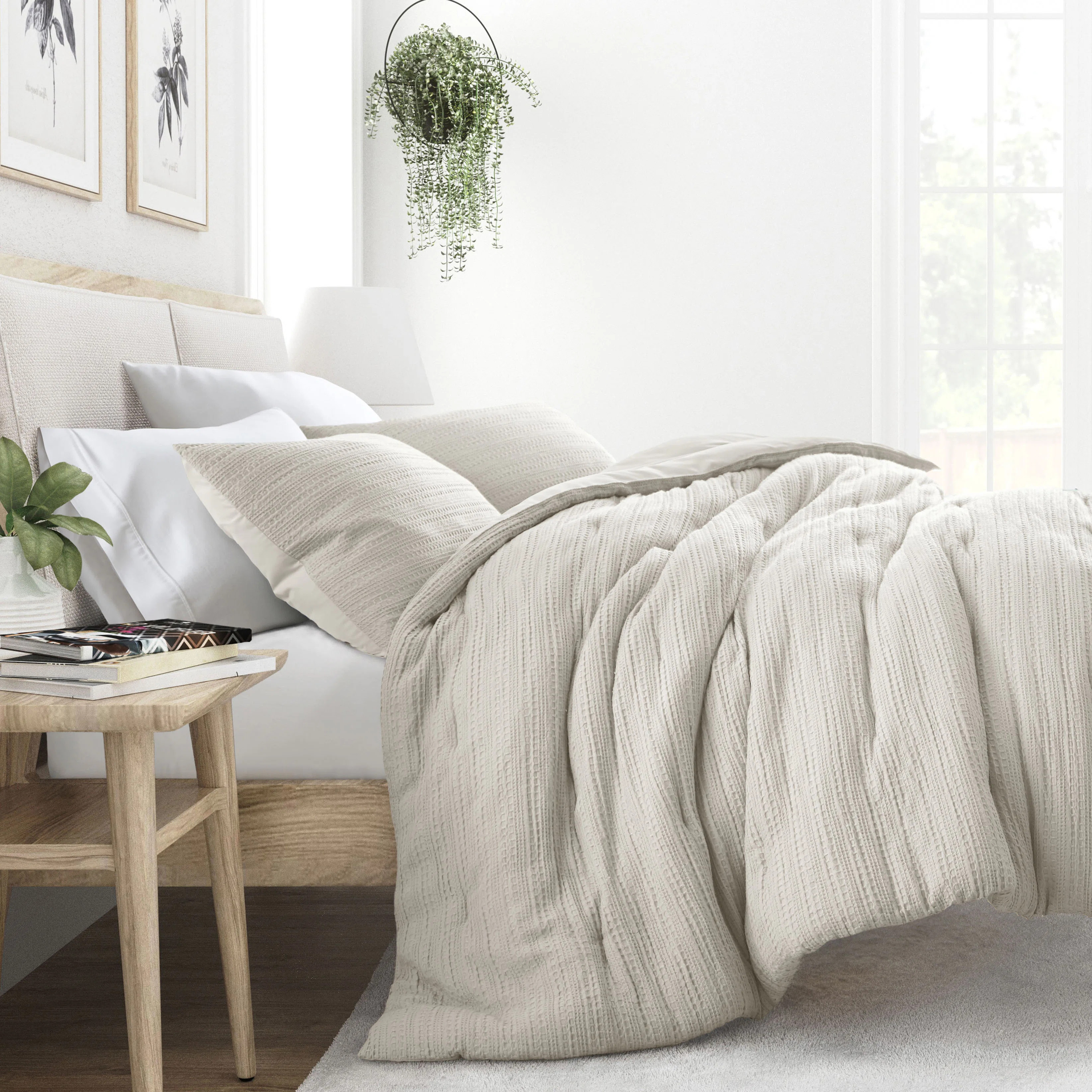 Boysen All Season Textured Down Alternative Comforter Set | Wayfair North America