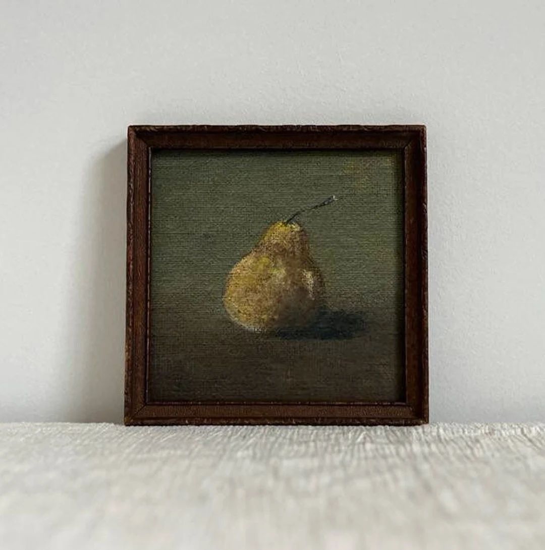 Vintage Still Life Print - Antique Pear Painting - Vintage Oil Painting - Fruit Print - Wall Art ... | Etsy (US)