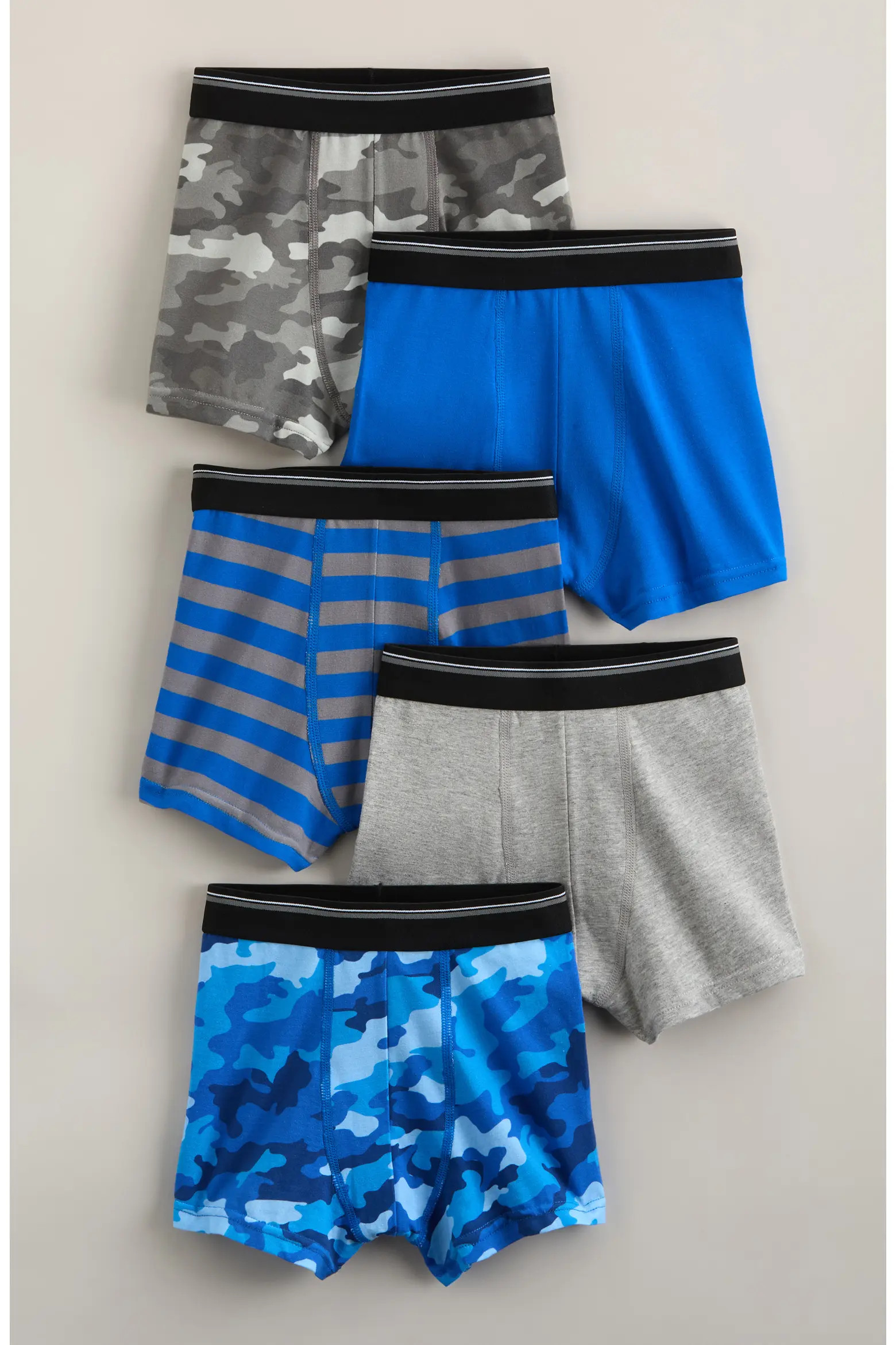 Kids' Assorted 5-Pack Stretch Cotton Boxer Briefs (Men) | Nordstrom | Nordstrom