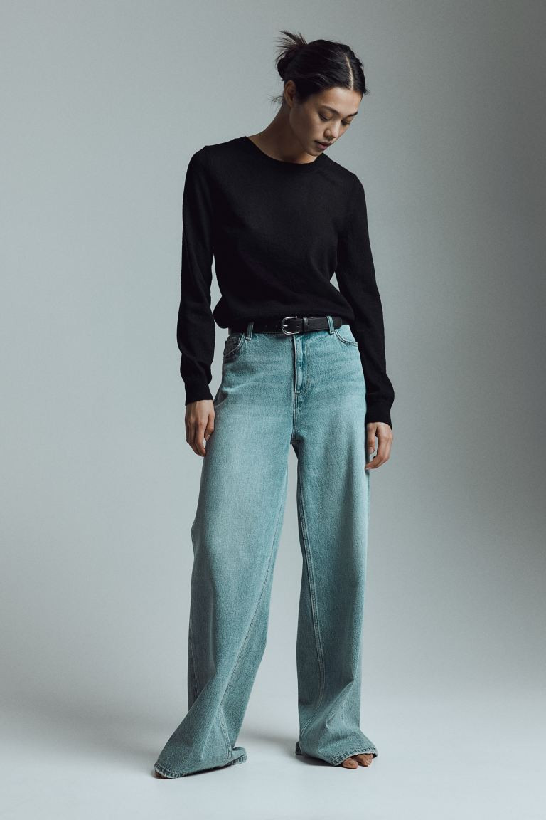 Jersey de punto fino - Negro - MUJER | H&M ES | H&M (FR, IT, ES, PT, BE)