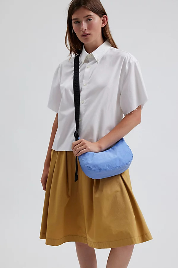 BAGGU Small Recycled Nylon Crescent Bag in Light Blue, Women's at Urban Outfitters | Urban Outfitters (US and RoW)