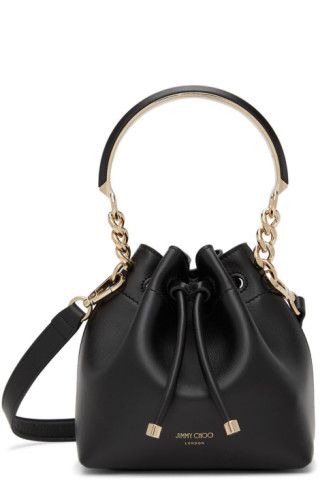 Black Small Bon Bon Bucket Top Handle Bag | SSENSE