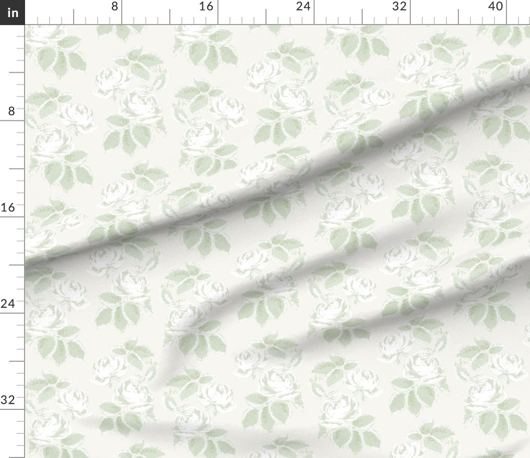 Woodland Rose White Fabric | Spoonflower | Spoonflower