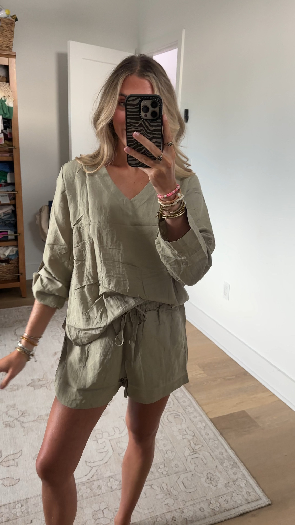 Amazon size small QIBABU Womens Cotton Linen Shorts Sets Summer V Neck Roll Up Long Sleeve Top and Shorts 2 piece Beach Vacation Outfits

#LTKootd #LTKSeasonal #LTKSaleAlert