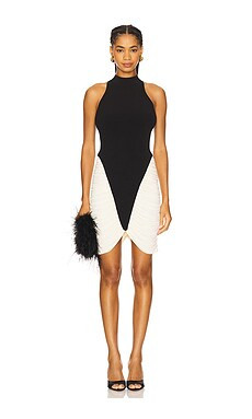 ET OCHS Atticus Knit Combo Midi Dress in Black & Ivory from Revolve.com | Revolve Clothing (Global)