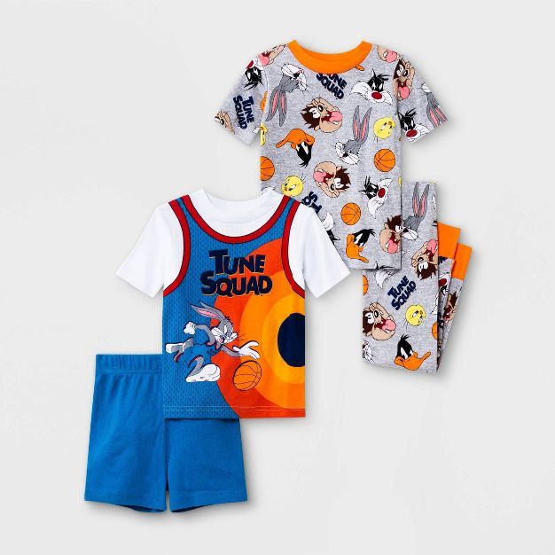 Toddler Boys' 4pc Space Jam Snug Fit Pajama Set - White | Target