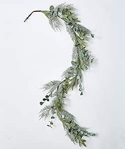 Worth Imports 5' Mixed Pine & Eucalyptus Garland, GreenBrownWhite | Amazon (US)