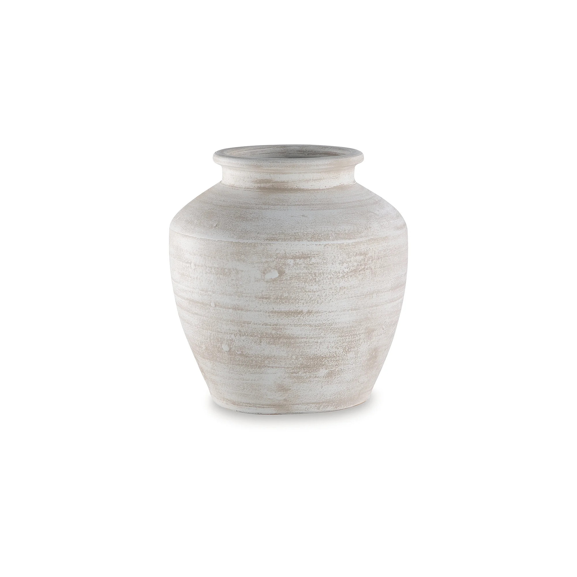 Signature Design by Ashley Meadie 12" Vase, Distressed White Terra Cotta | Walmart (US)
