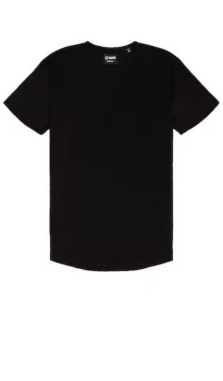 Cuts Crew Curve Hem T-Shirt in Black. - size M | Revolve Clothing (Global)