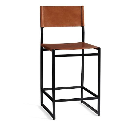 Hardy Leather Stool | Pottery Barn (US)