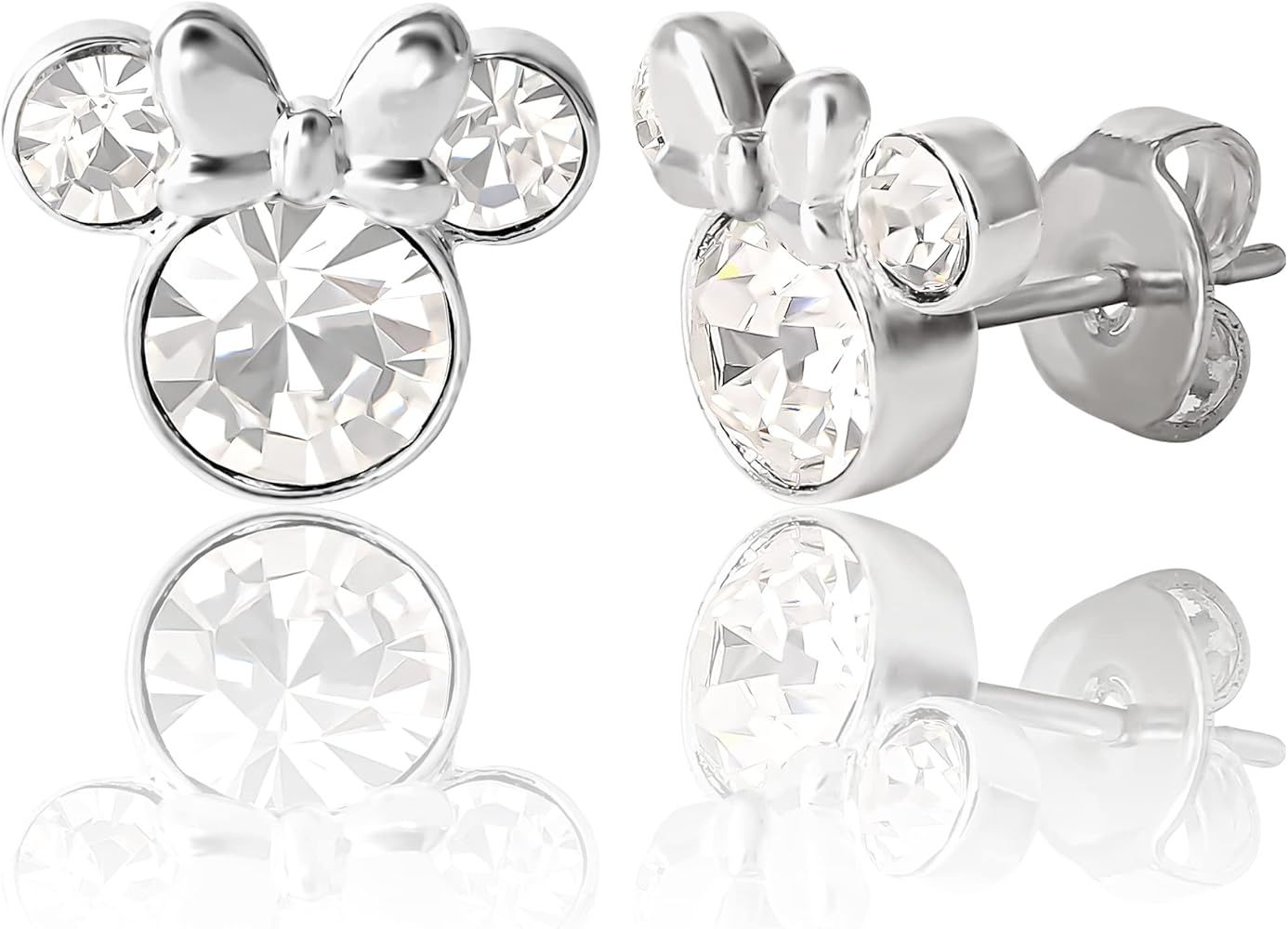 Disney Womens Minnie Mouse Birthstone Stud Earrings - Minnie Mouse Earrings - Birthstone Jewelry ... | Amazon (US)