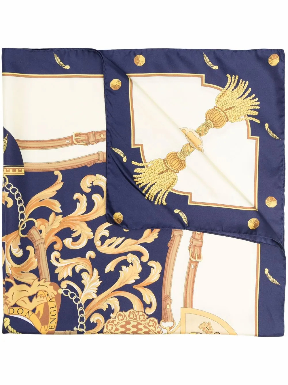 Aspinal Signature silk scarf | Farfetch Global