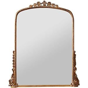 European Style Retro Vanity Mirror Makeup Mirror Wall Hanging Fitting Mirror Full-Length Mirror F... | Amazon (US)