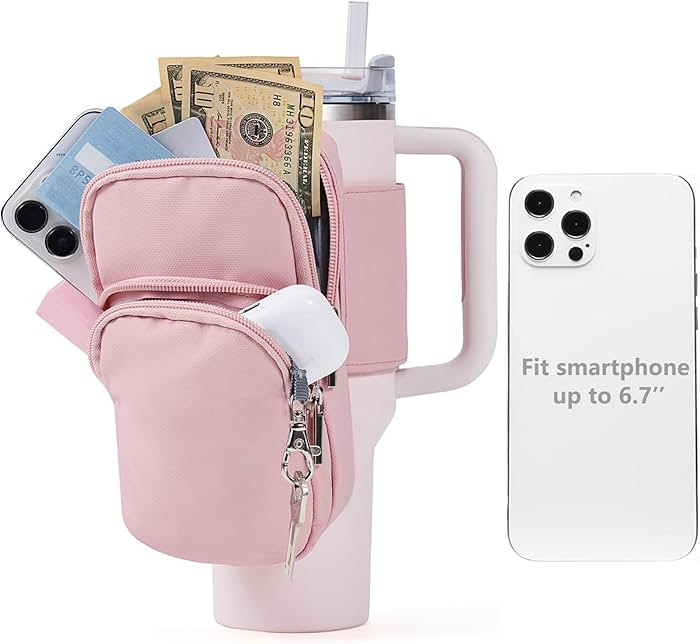 SUITMAT Water Bottle Pouch for Stanley Quencher Series Tumbler, Large Pouch Bag for Stanley Cup A... | Amazon (US)