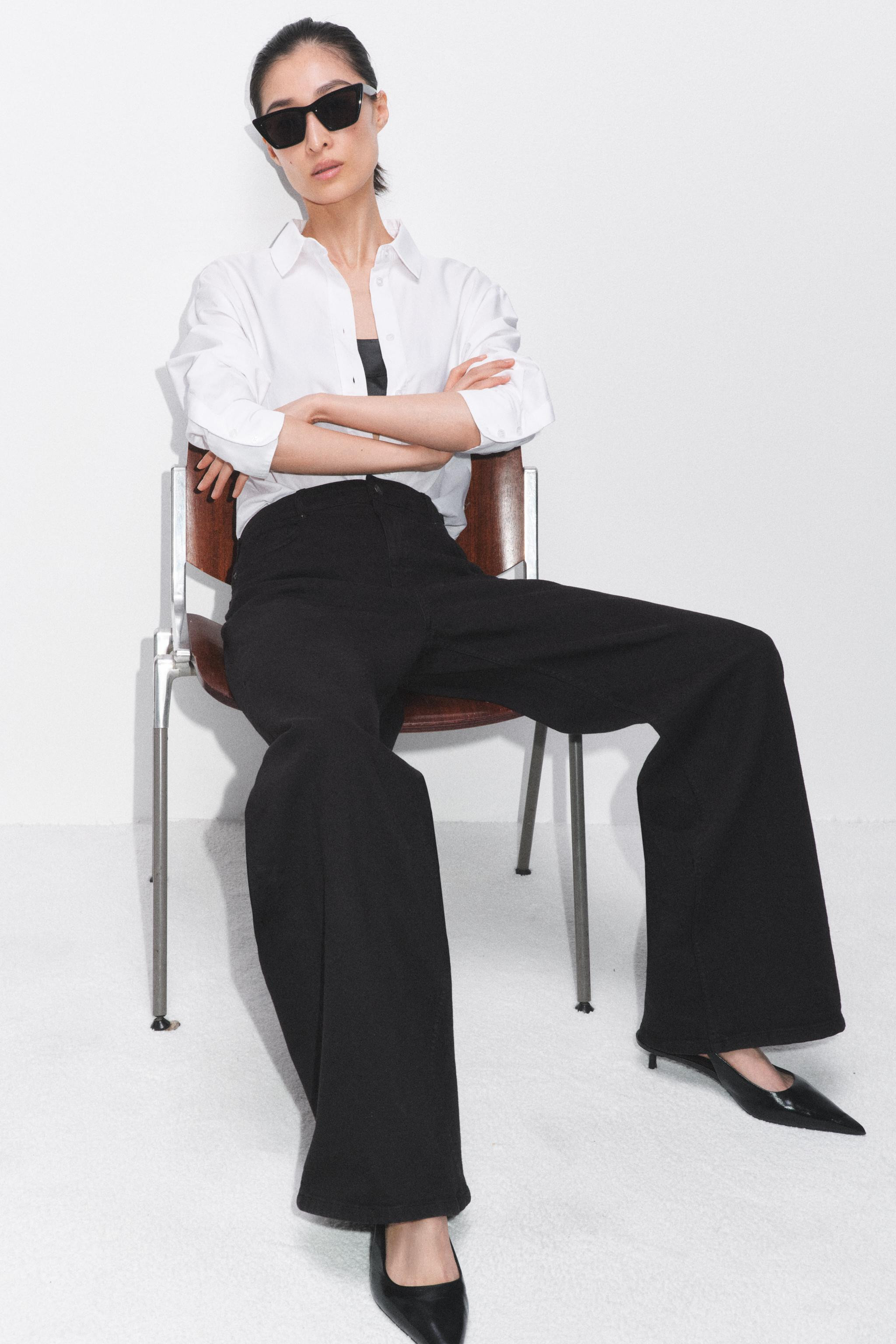 ZW COLLECTION HIGH-WAIST WIDE LEG JEANS | Zara US