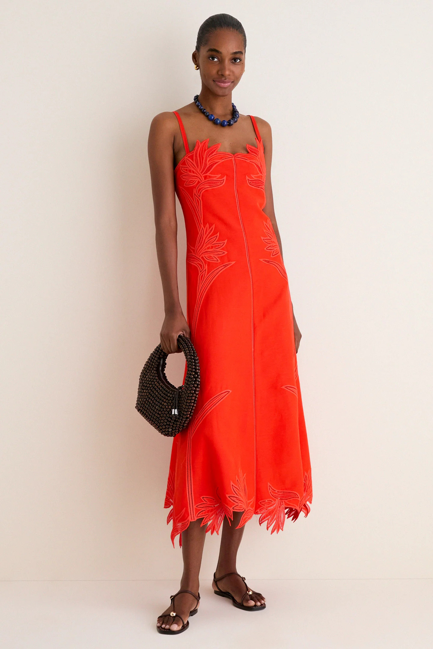 Lobster Ellery Embroidered Bustier Midi Dress | Tuckernuck (US)