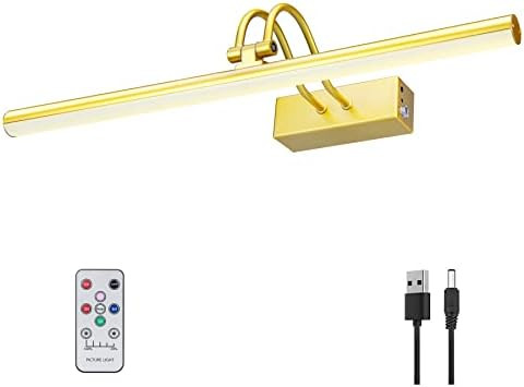 RAIFOOLLY Art Light, Gold Picture Light，3 Color Painting Light, Dimmable Dartbord Light | Amazon (CA)