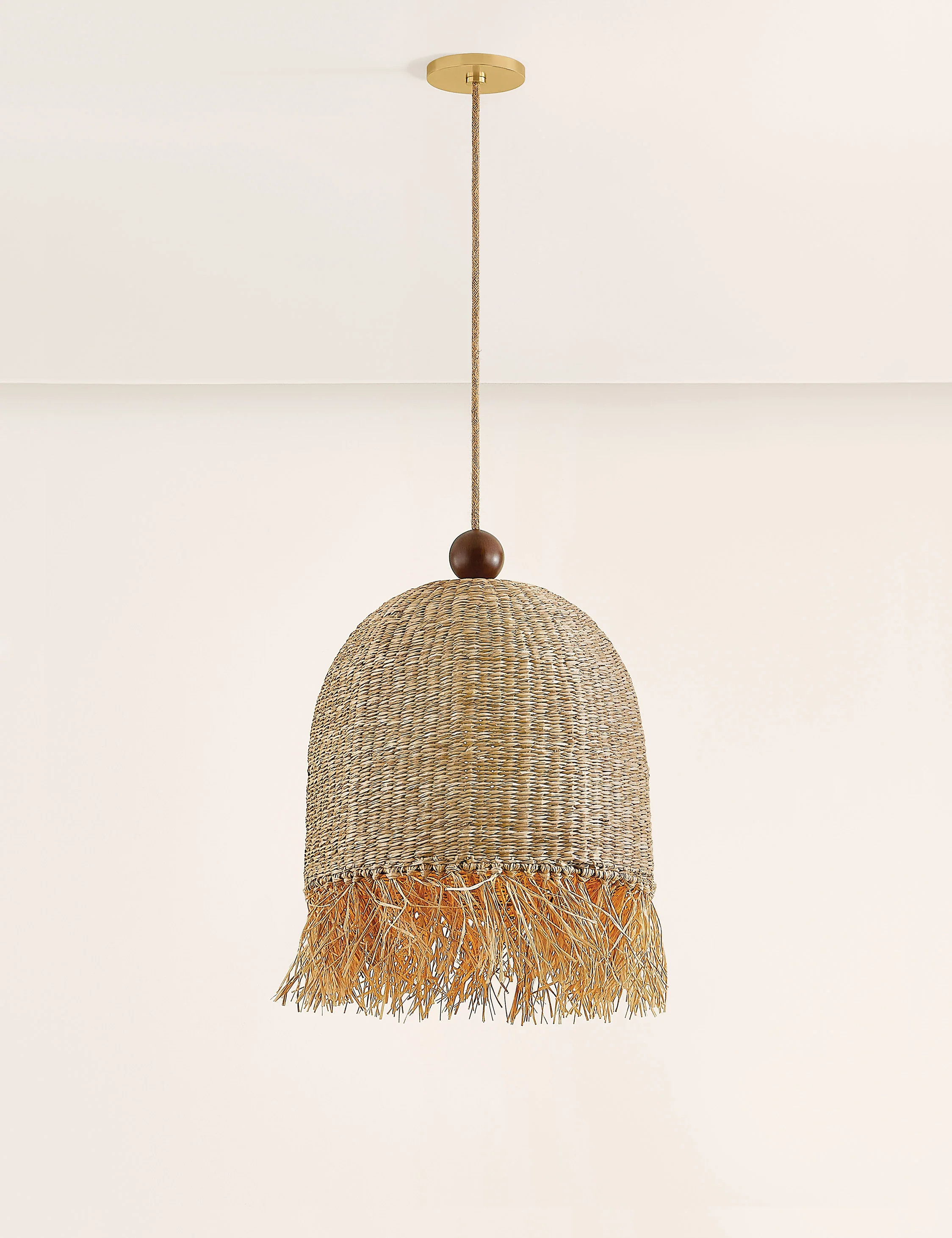 Bacri Pendant Light, Natural, 15.75"Dia | Lulu and Georgia 