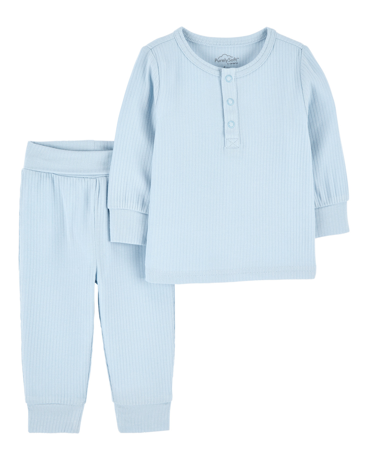 Baby 2-Piece PurelySoft Outfit Set - Blue | Carter's Inc