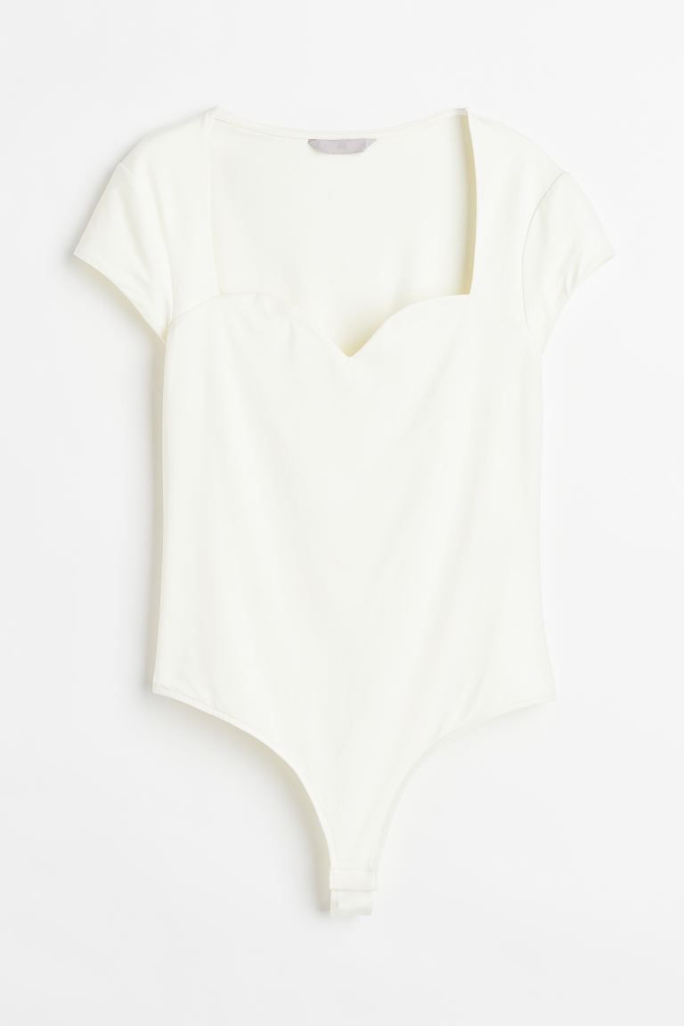 Sweetheart-neckline Jersey Bodysuit | H&M (US + CA)