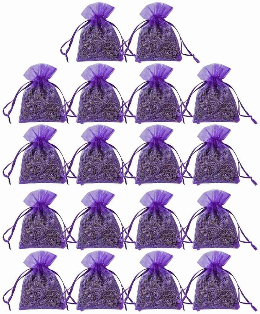 Lavender Sachets for Drawers and Closets (18 Pack) - Fresh Scented Dried Lavender Flowers Potpour... | Amazon (US)