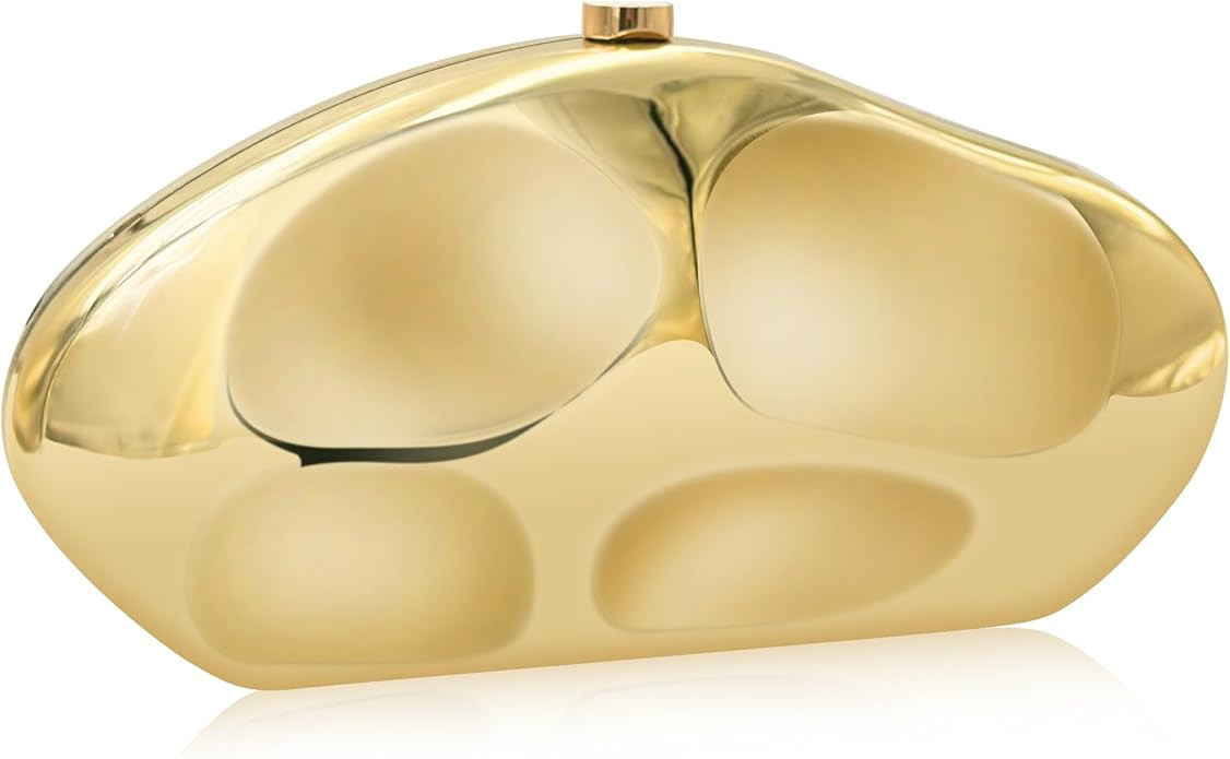 Acrylic Clutch Purse Formal Evening Bag Metallic Clutch for Women Prom Wedding Dress Clutch Bag | Amazon (US)