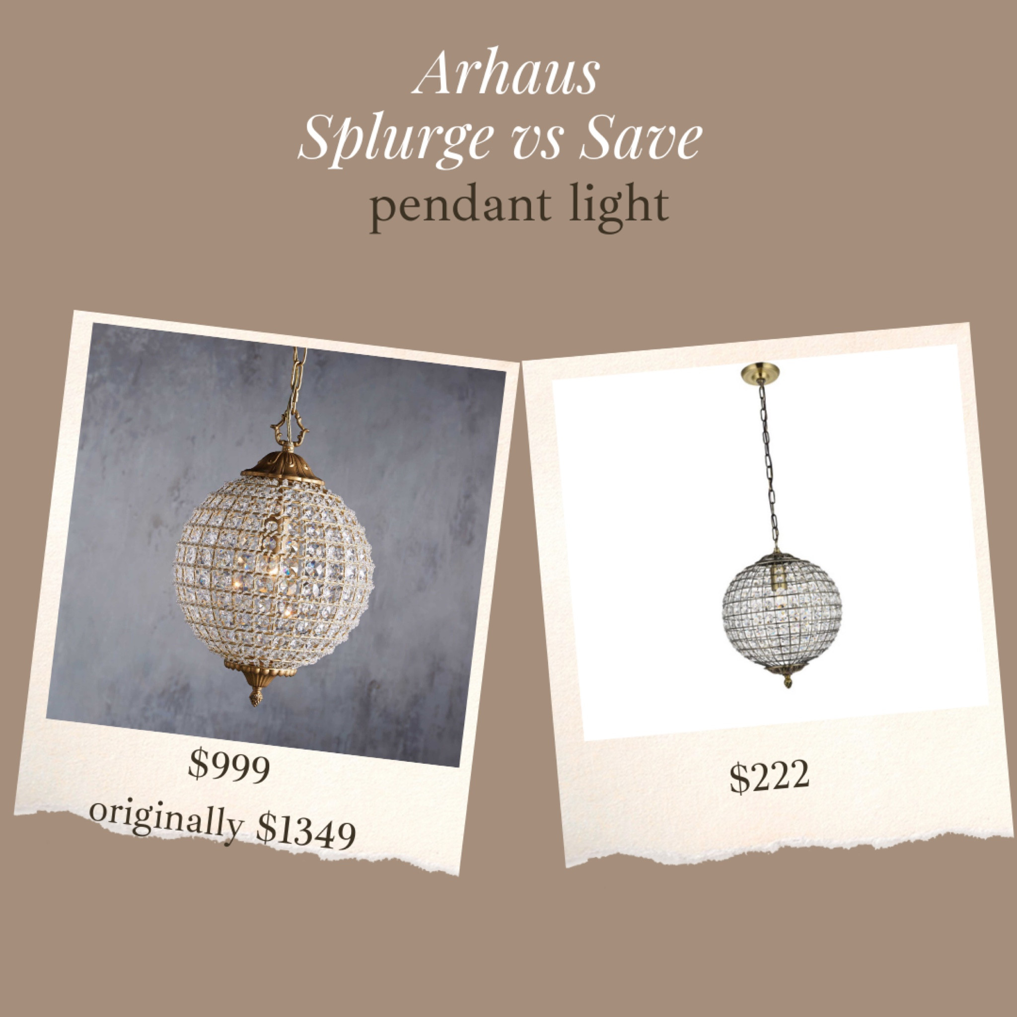Stunning pendant light 😍 looks so luxurious

Also linking the arhaus one! On sale & free shipping 

#LTKhome #LTKsalealert