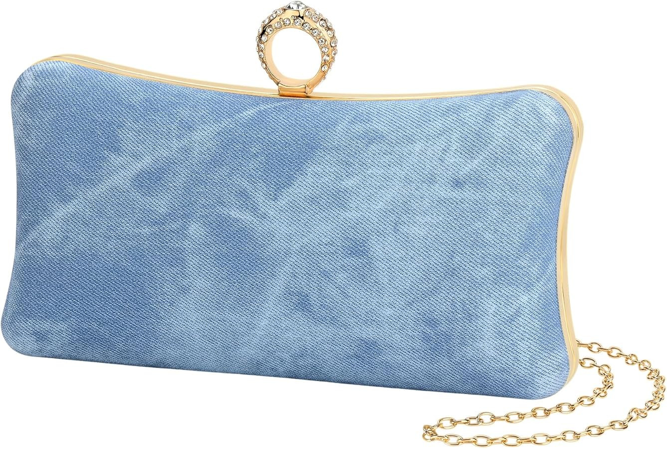 Denim Clutch Purses for Women - Formal Party Wedding & Cocktail Prom Evening Purses | Amazon (US)