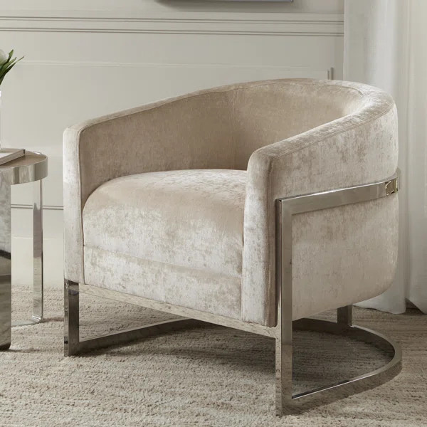 Nance Wide Velvet Barrel Chair | Wayfair North America