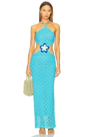 Capittana Lucinda Flower Dress in Turquoise from Revolve.com | Revolve Clothing (Global)