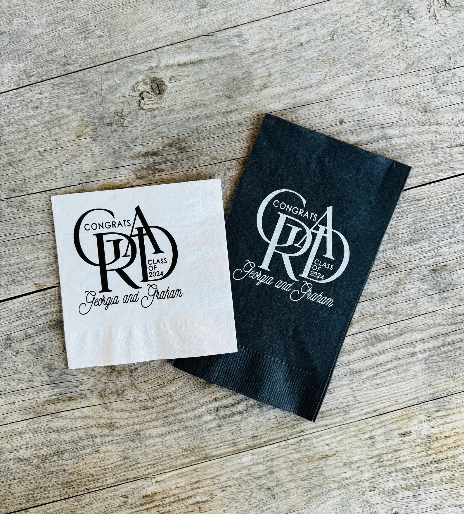 Personalized Graduation Napkins, Custom, Monogrammed, 3 Ply, Paper, Cocktail Napkins, Beverage Na... | Etsy (US)