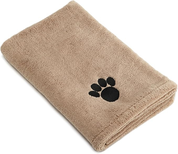 Bone Dry Pet Drying Collection Embroidered Terry Microfiber Towel | Amazon (US)