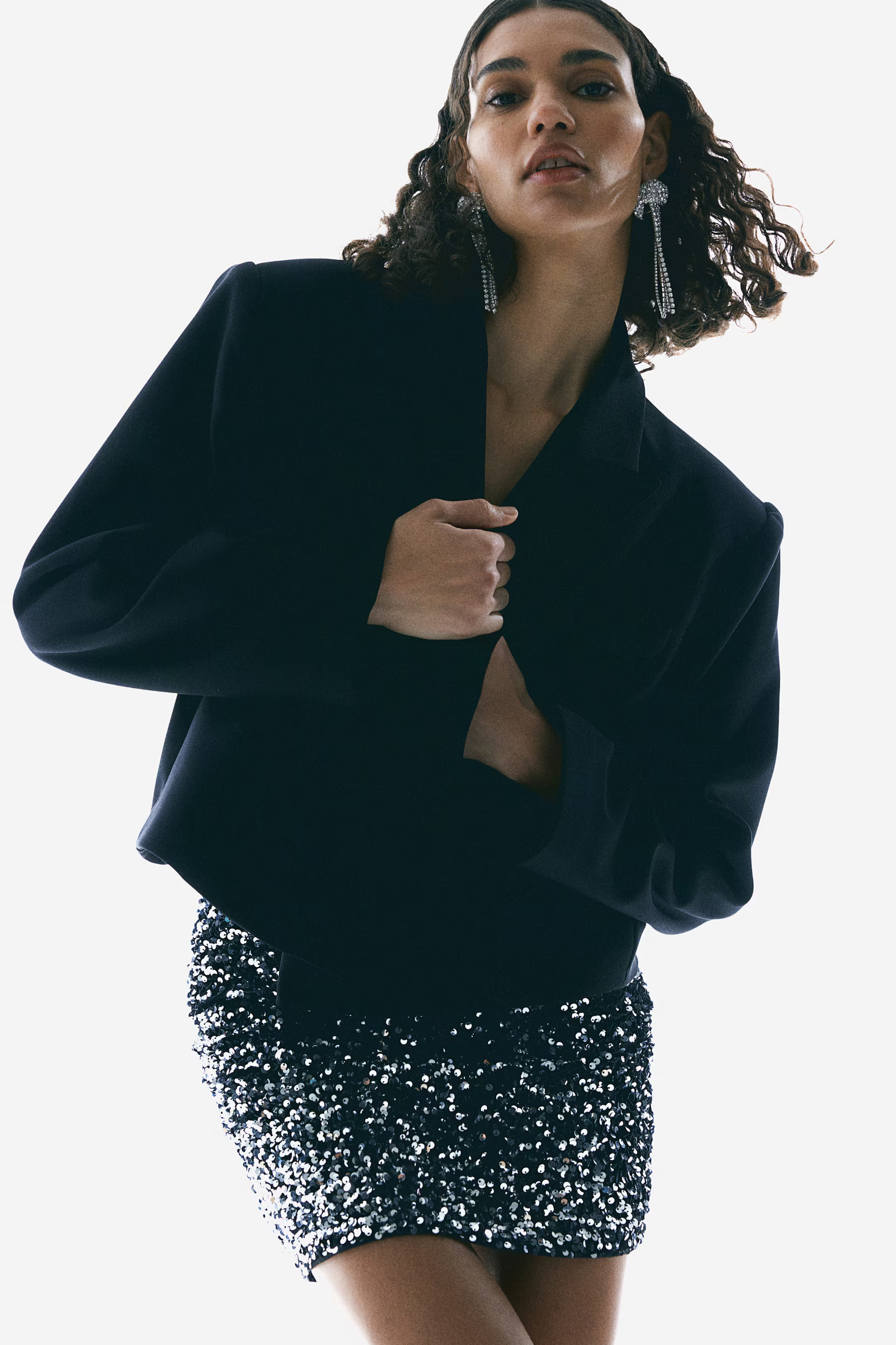 Oversized jersey blazer - Black - Ladies | H&M GB | H&M (UK, MY, IN, SG, PH, TW, HK)