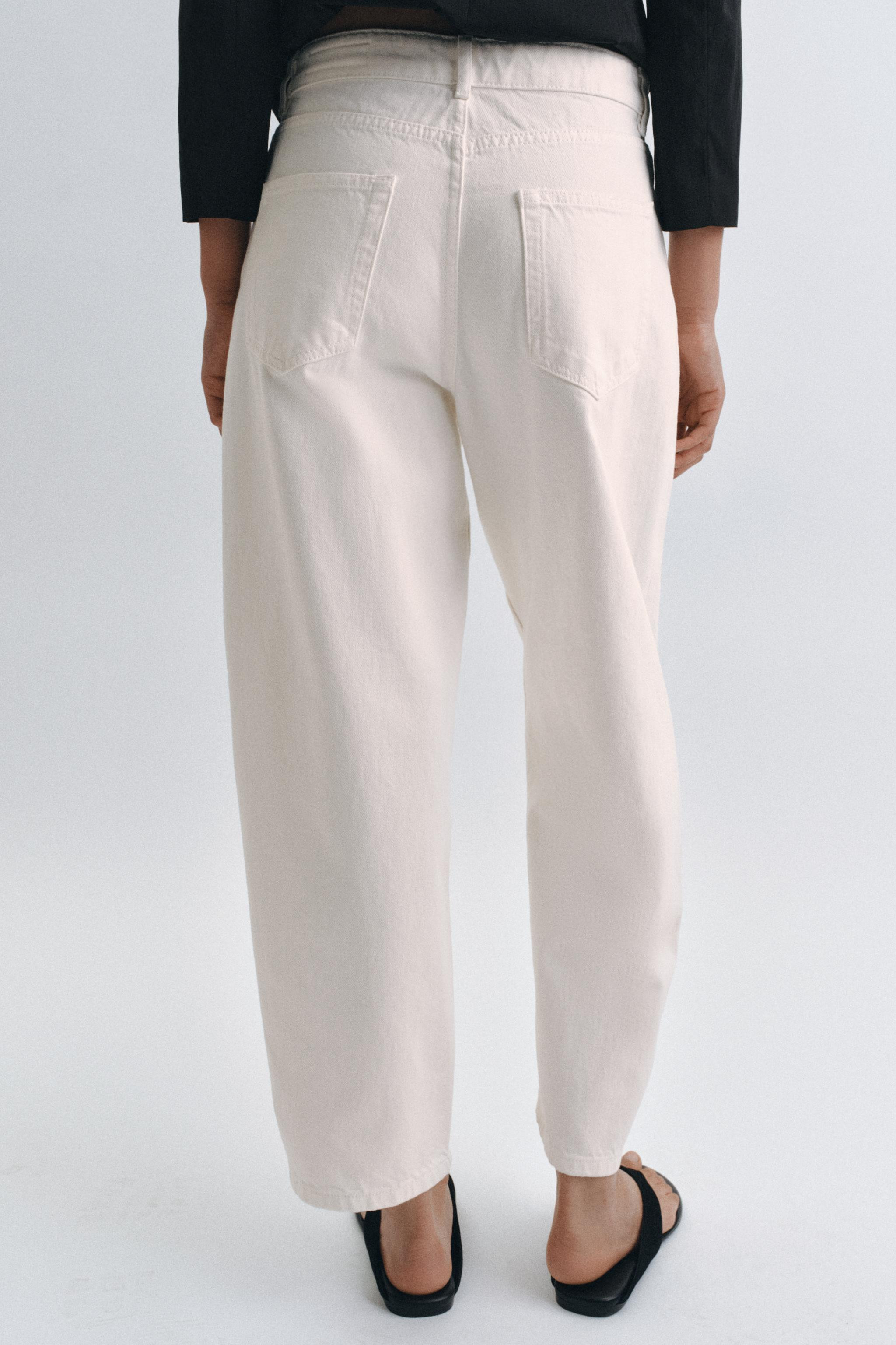 JEANS ZW COLLECTION TAPERED MID-WAIST | Zara UK