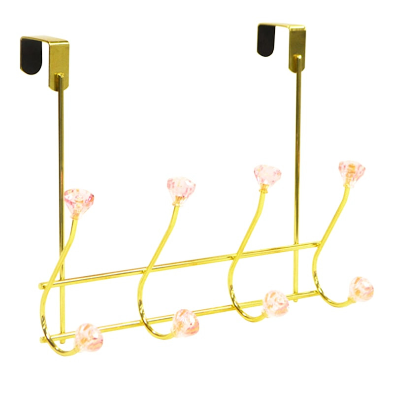 4-Hook Knight Over the Door Hanger, French Gold | At Home