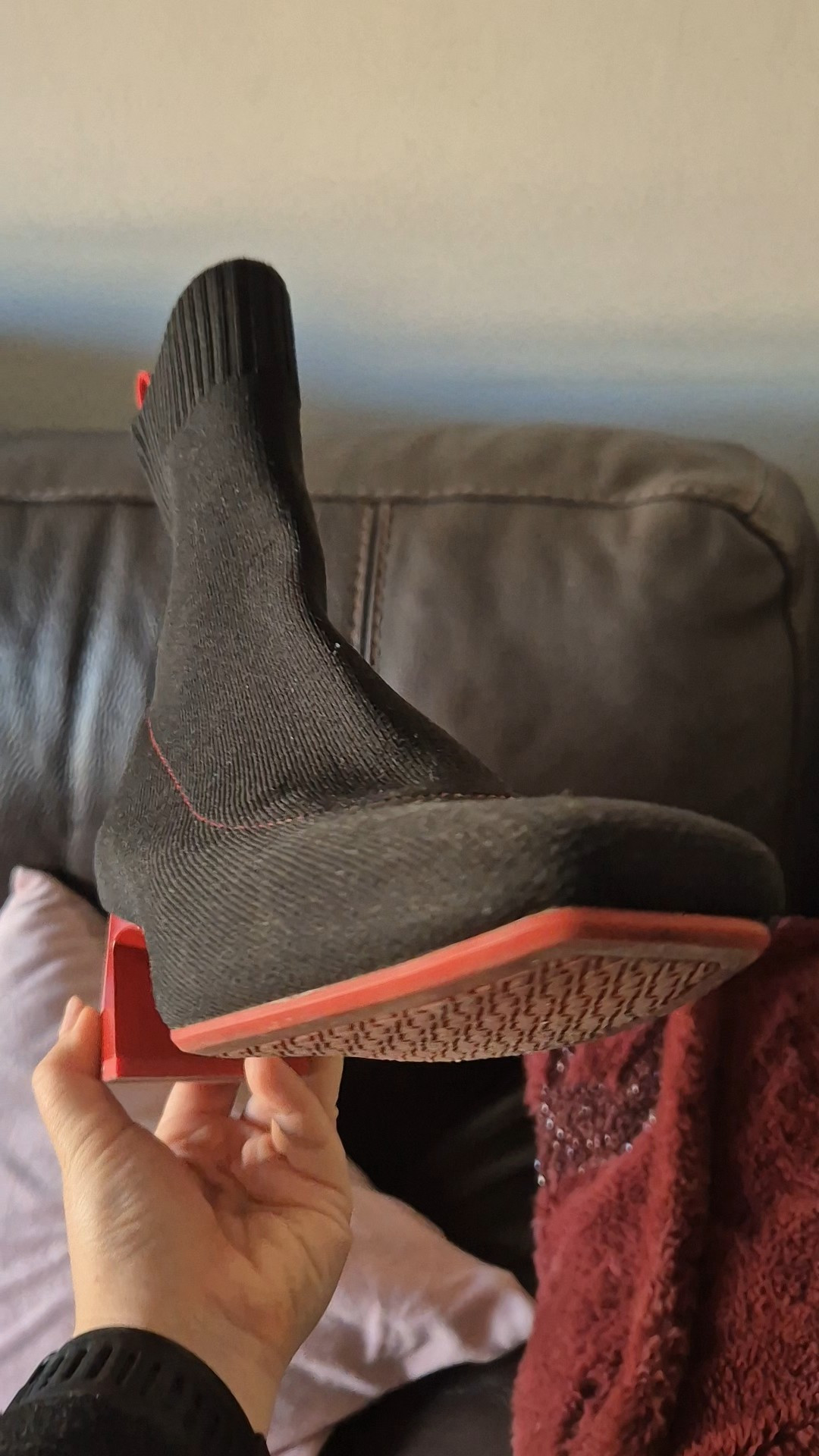 Sustainable sock heel ankle boots for spring with red sole. Very comfortable.

#LTKPetite #LTKMidsize